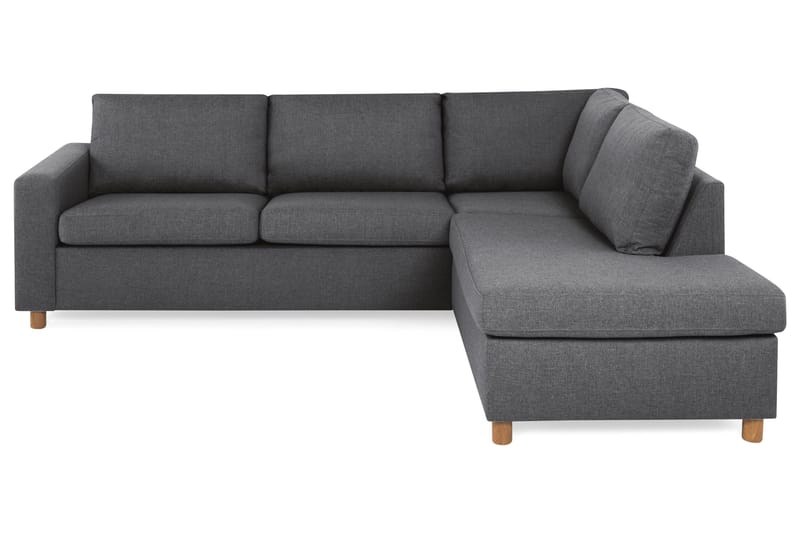 Crazy 3-seters Høyrevendt L-formet Sjeselongsofa i Stoff - Mørk grå - Møbler - Sofaer - Sofa med sjeselong