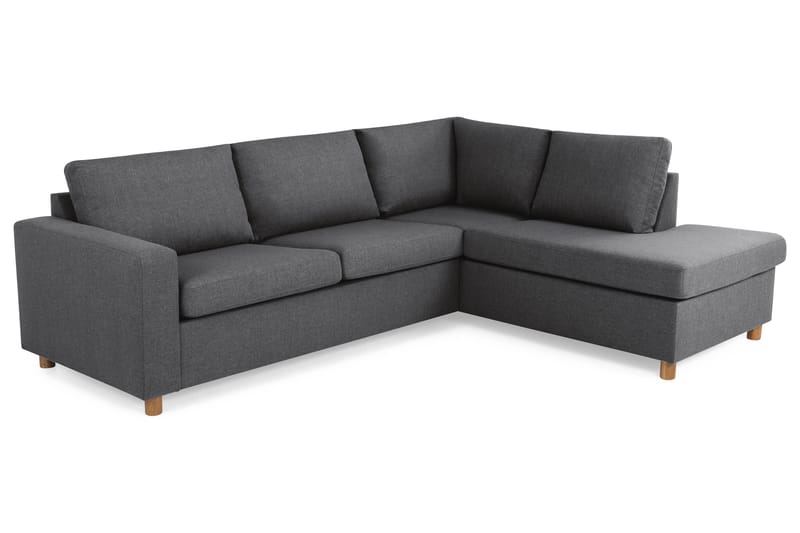 Crazy 3-seters Høyrevendt L-formet Sjeselongsofa i Stoff - Mørk grå - Møbler - Sofaer - Sofa med sjeselong