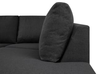 Crazy 3-seters Høyrevendt L-formet Sjeselongsofa i Stoff - Mørk grå - Møbler - Sofaer - Sofa med sjeselong