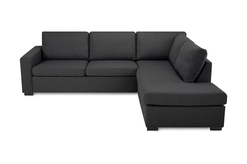 Crazy 3-seters Høyrevendt L-formet Sjeselongsofa i Stoff - Mørk grå - Møbler - Sofaer - Sofa med sjeselong