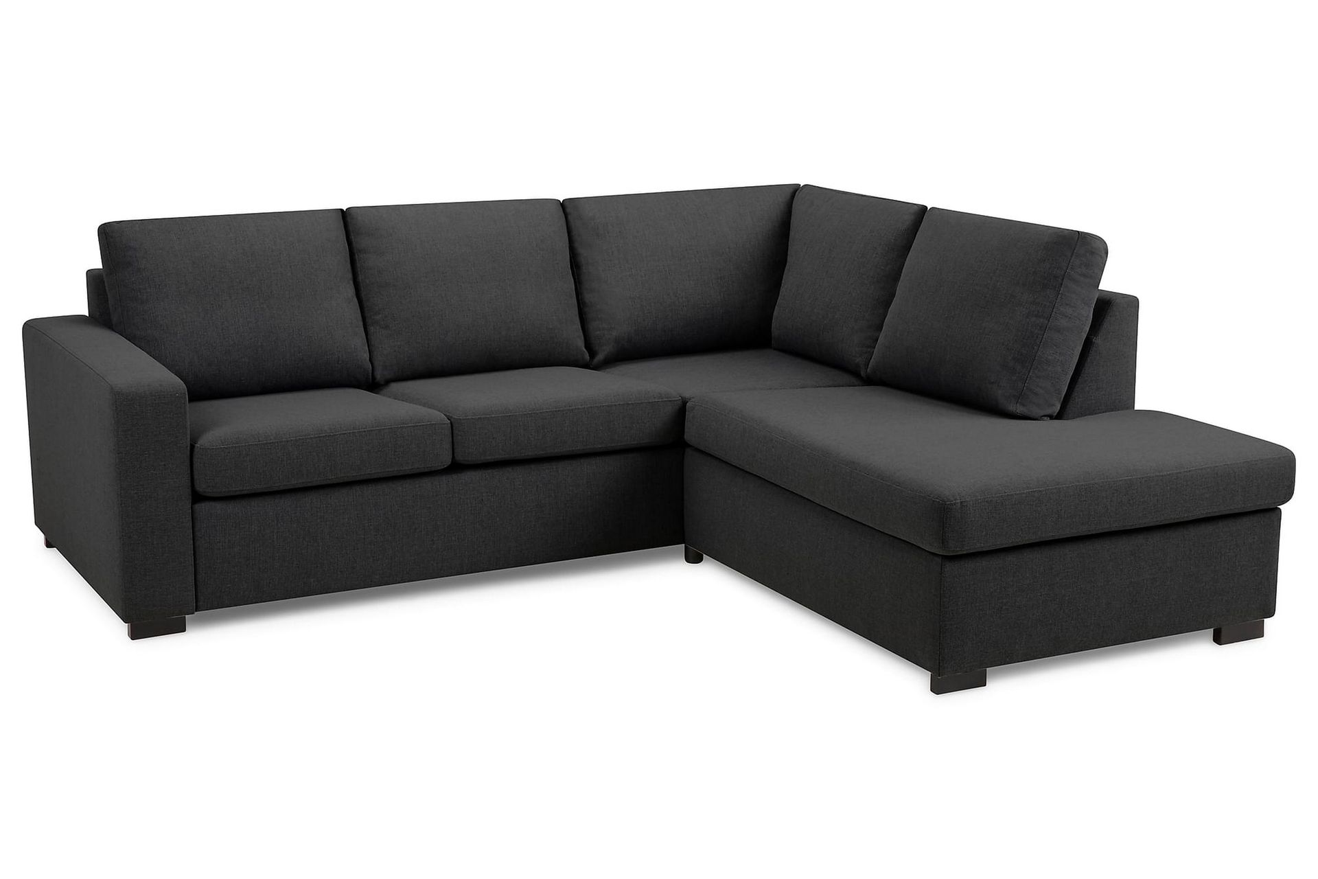 Crazy 3-seters Høyrevendt L-formet Sjeselongsofa i Stoff - Mørk grå - Møbler - Sofaer - Sofa med sjeselong