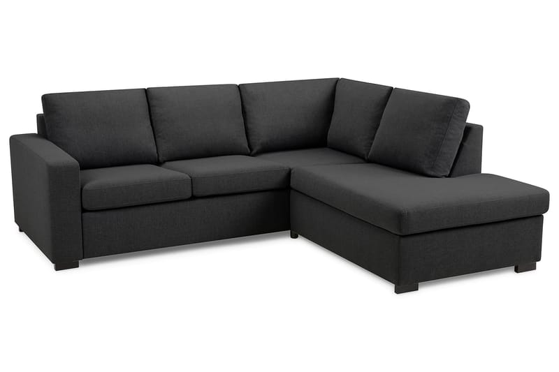 Crazy 3-seters Høyrevendt L-formet Sjeselongsofa i Stoff - Mørk grå - Møbler - Sofaer - Sofa med sjeselong