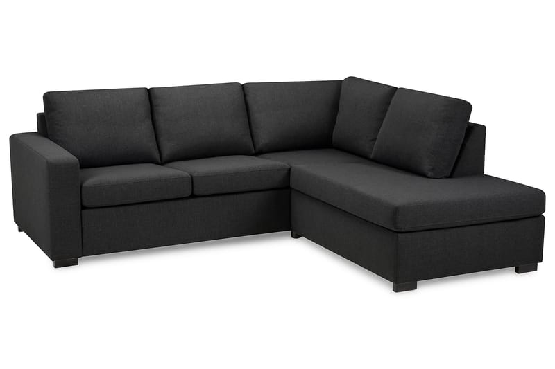 Crazy 3-seters Høyrevendt L-formet Sjeselongsofa i Stoff - Mørk grå - Møbler - Sofaer - Sofa med sjeselong