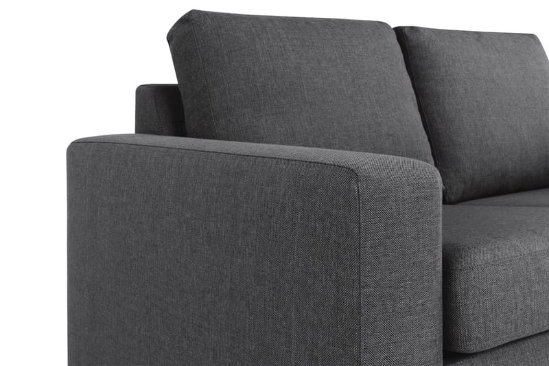Crazy 3-seters Høyrevendt L-formet Sjeselongsofa i Stoff - Mørk grå - Møbler - Sofaer - Sofa med sjeselong