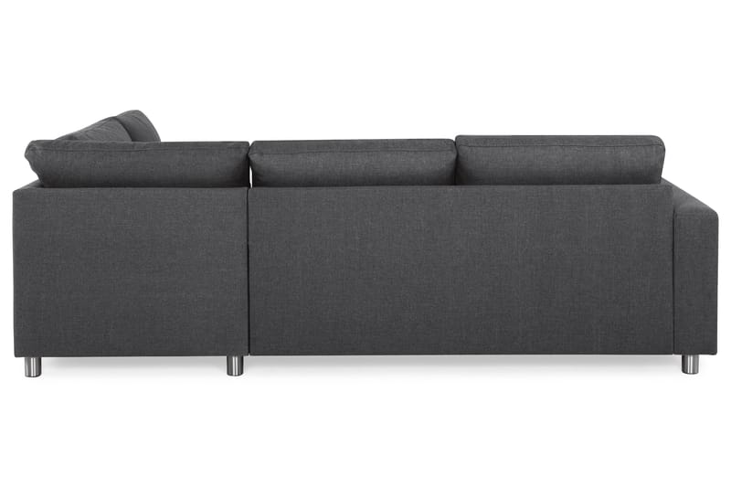 Crazy 3-seters Høyrevendt L-formet Sjeselongsofa i Stoff - Mørk grå - Møbler - Sofaer - Sofa med sjeselong