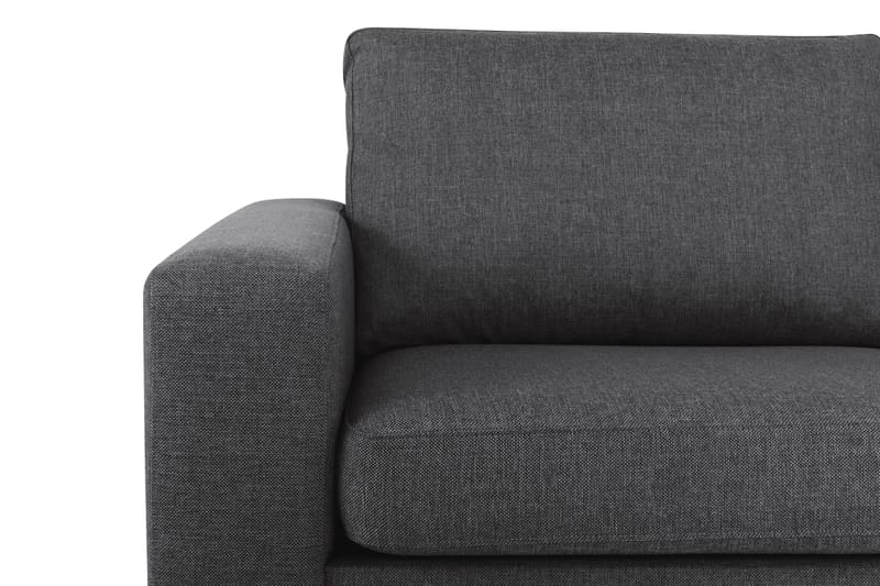 Crazy 3-seters Høyrevendt L-formet Sjeselongsofa i Stoff - Mørk grå - Møbler - Sofaer - Sofa med sjeselong