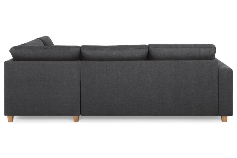 Crazy 3-seters Høyrevendt L-formet Sjeselongsofa i Stoff - Mørk grå - Møbler - Sofaer - Sofa med sjeselong