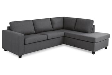 Crazy 3-seters Høyrevendt L-formet Sjeselongsofa i Stoff - Mørk grå - Møbler - Sofaer - Sofa med sjeselong