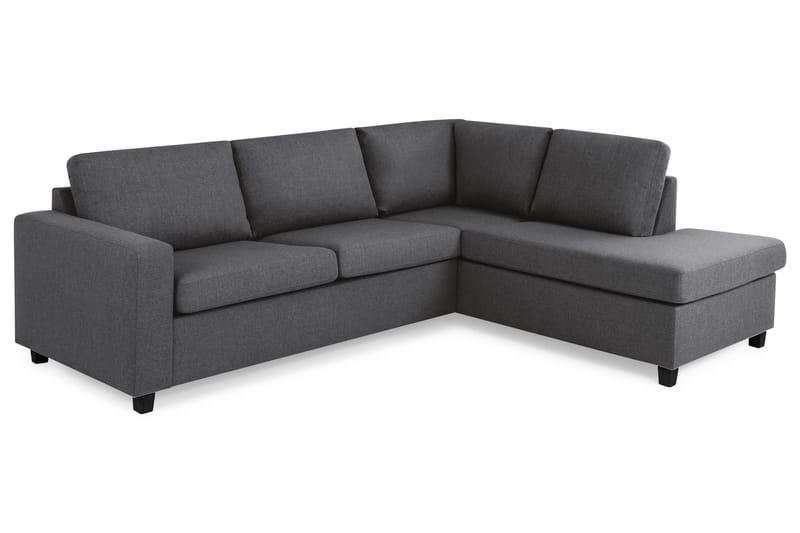 Crazy 3-seters Høyrevendt L-formet Sjeselongsofa i Stoff - Mørk grå - Møbler - Sofaer - Sofa med sjeselong