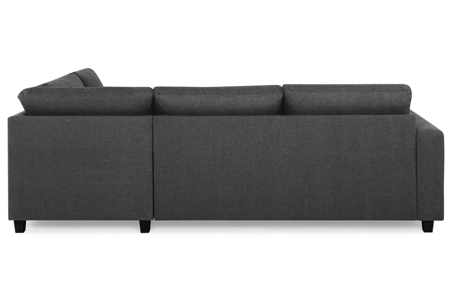 Crazy 3-seters Høyrevendt L-formet Sjeselongsofa i Stoff - Mørk grå - Møbler - Sofaer - Sofa med sjeselong
