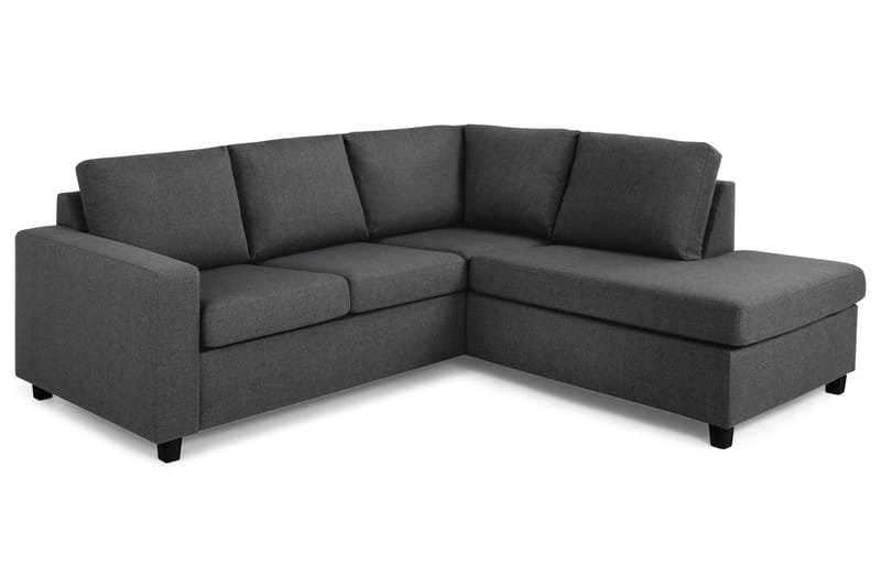 Crazy 3-seters Høyrevendt L-formet Sjeselongsofa i Stoff - Mørk grå - Møbler - Sofaer - Sofa med sjeselong