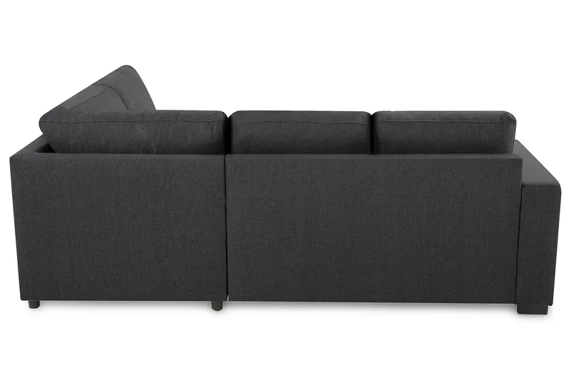 Crazy 3-seters Høyrevendt L-formet Sjeselongsofa i Stoff - Mørk grå - Møbler - Sofaer - Sofa med sjeselong - 2 seters sofa med divan
