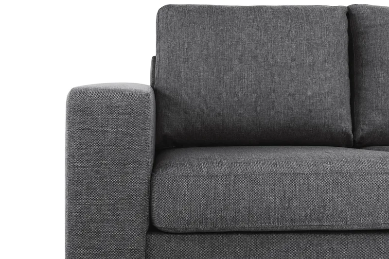 Crazy 3-seters Høyrevendt L-formet Sjeselongsofa i Stoff - Mørk grå - Møbler - Sofaer - Sofa med sjeselong - 2 seters sofa med divan