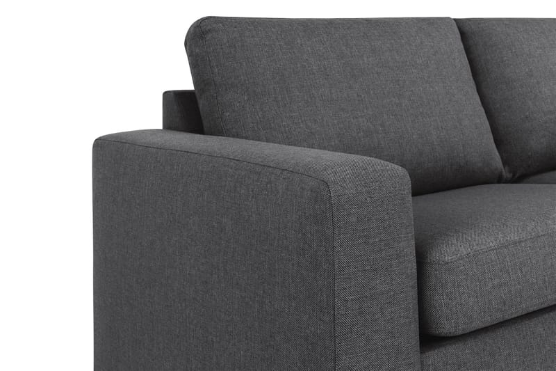 Crazy 3-seters Høyrevendt L-formet Sjeselongsofa i Stoff - Mørk grå - Møbler - Sofaer - Sofa med sjeselong