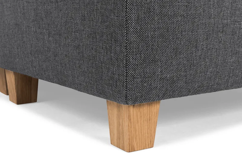 Crazy 3-seters Høyrevendt L-formet Sjeselongsofa i Stoff - Mørk grå - Møbler - Sofaer - Sofa med sjeselong - 2 seters sofa med divan