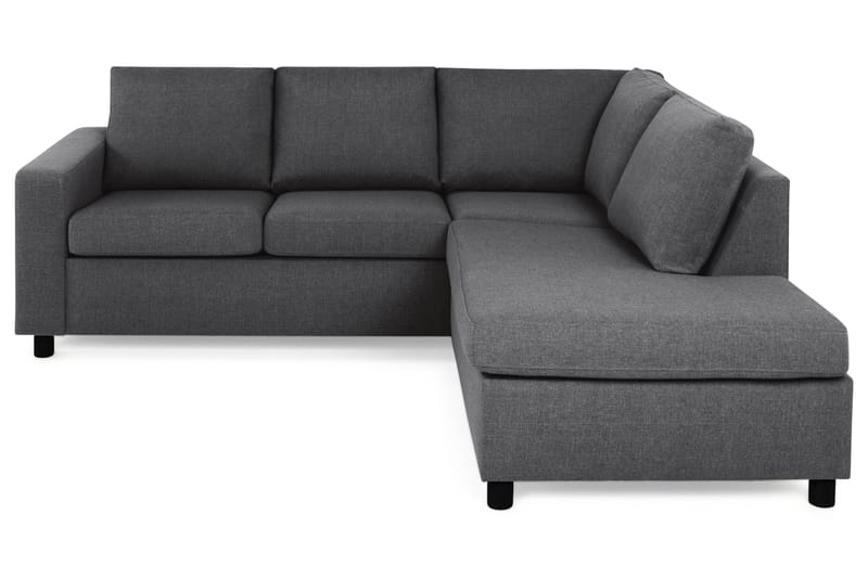 Crazy 3-seters Høyrevendt L-formet Sjeselongsofa i Stoff - Mørk grå - Møbler - Sofaer - Sofa med sjeselong