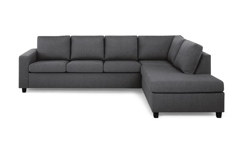 Crazy 3-seters Sofa med Sjeselong Høyre - Mørkegrå - 3 seters sofa med divan - Sofa med sjeselong