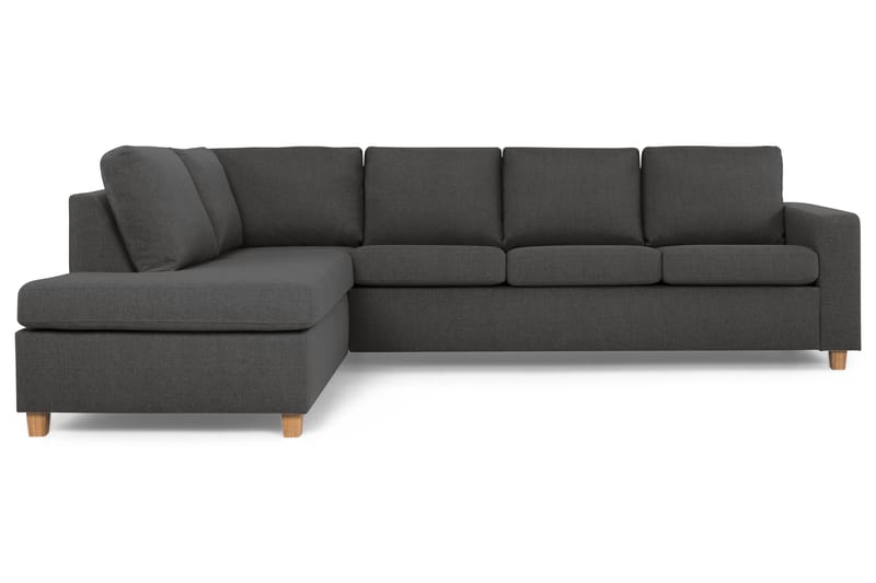 Crazy 3-seters Sofa med Sjeselong Venstre - Mørkegrå - Sofa med sjeselong - 3 seters sofa med divan