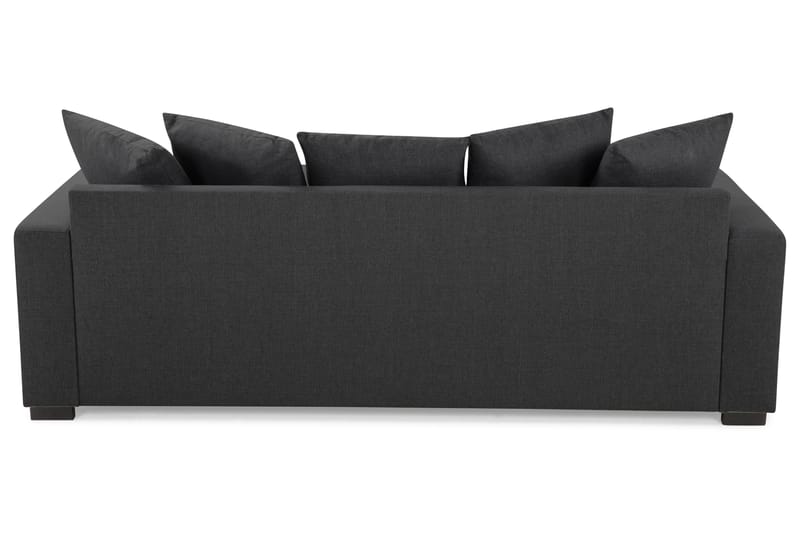 Crazy 3-seters Vendbar L-formet Divansofa i Stoff inkl. Pynteputer - Mørk grå - Møbler - Sofaer - Sofa med sjeselong