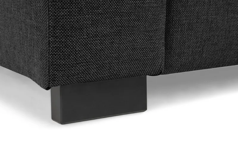 Crazy 3-seters Vendbar L-formet Divansofa i Stoff inkl. Pynteputer - Mørk grå - Møbler - Sofaer - Sofa med sjeselong