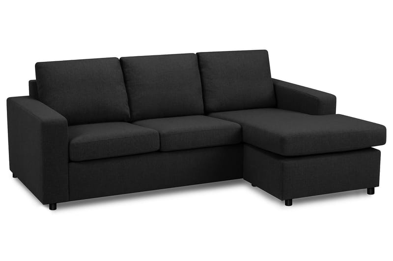 Crazy 3-seters Vendbar L-formet Sjeselongsofa i Stoff - Antrasitt - Møbler - Sofaer - Sofa med sjeselong - 3 seters sofa med divan