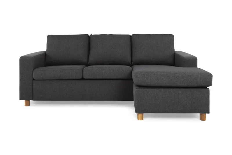 Crazy 3-seters Vendbar L-formet Sjeselongsofa i Stoff - Antrasitt - Møbler - Sofaer - Sofa med sjeselong - 3 seters sofa med divan