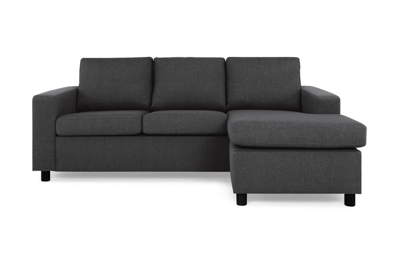 Crazy 3-seters Vendbar L-formet Sjeselongsofa i Stoff - Antrasitt - Møbler - Sofaer - Sofa med sjeselong