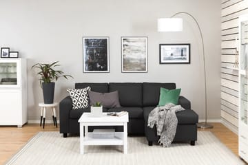Crazy 3-seters Vendbar L-formet Sjeselongsofa i Stoff - Antrasitt - Møbler - Sofaer - Sofa med sjeselong