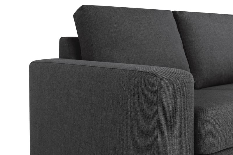 Crazy 3-seters Vendbar L-formet Sjeselongsofa i Stoff - Antrasitt - Møbler - Sofaer - Sofa med sjeselong