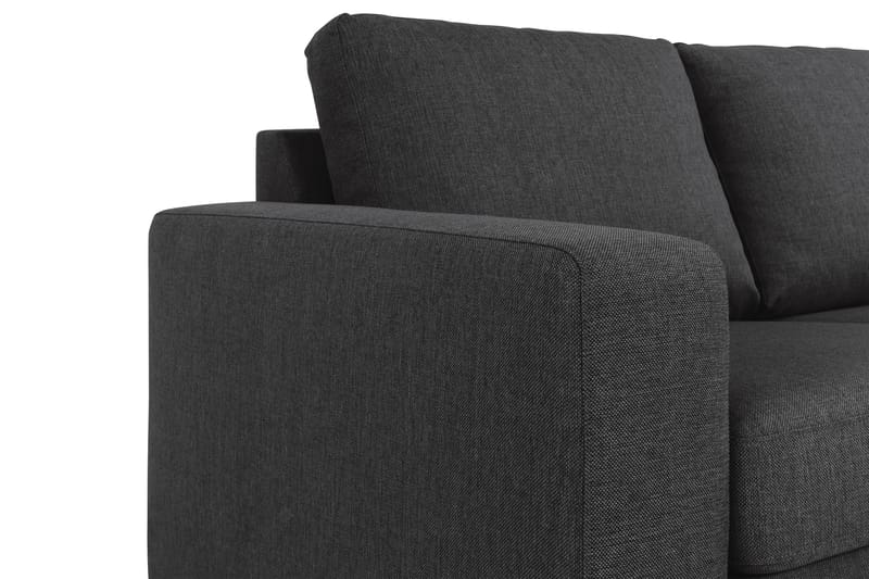 Crazy 3-seters Vendbar L-formet Sjeselongsofa i Stoff - Antrasitt - Møbler - Sofaer - Sofa med sjeselong
