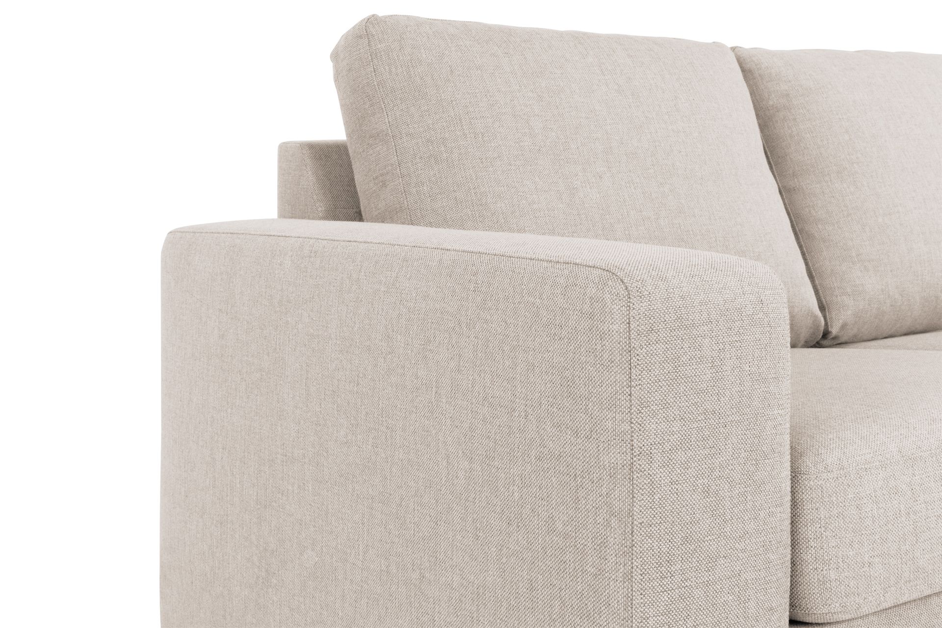 Crazy 3-seters Vendbar L-formet Sjeselongsofa i Stoff - Beige - Møbler - Sofaer - Sofa med sjeselong