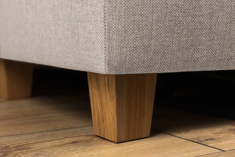 Crazy 3-seters Vendbar L-formet Sjeselongsofa i Stoff - Beige - Møbler - Sofaer - Sofa med sjeselong - 3 seters sofa med divan