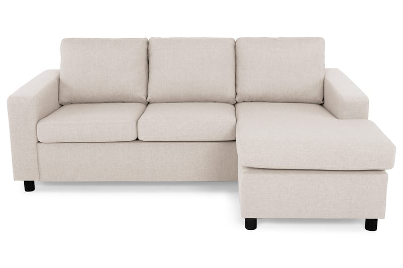 Crazy 3-seters Vendbar L-formet Sjeselongsofa i Stoff - Beige - Møbler - Sofaer - Sofa med sjeselong - 3 seters sofa med divan