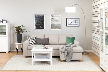 Crazy 3-seters Vendbar L-formet Sjeselongsofa i Stoff - Beige - Møbler - Sofaer - Sofa med sjeselong