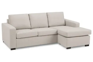 Crazy 3-seters Vendbar L-formet Sjeselongsofa i Stoff - Beige - Møbler - Sofaer - Sofa med sjeselong