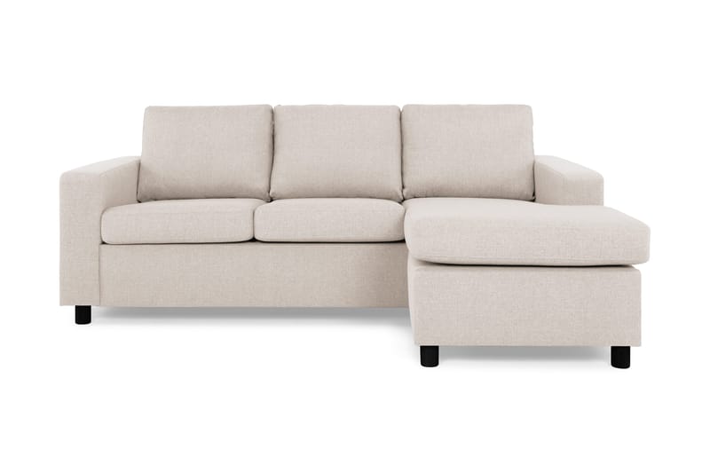 Crazy 3-seters Vendbar L-formet Sjeselongsofa i Stoff - Beige - Møbler - Sofaer - Sofa med sjeselong - 3 seters sofa med divan