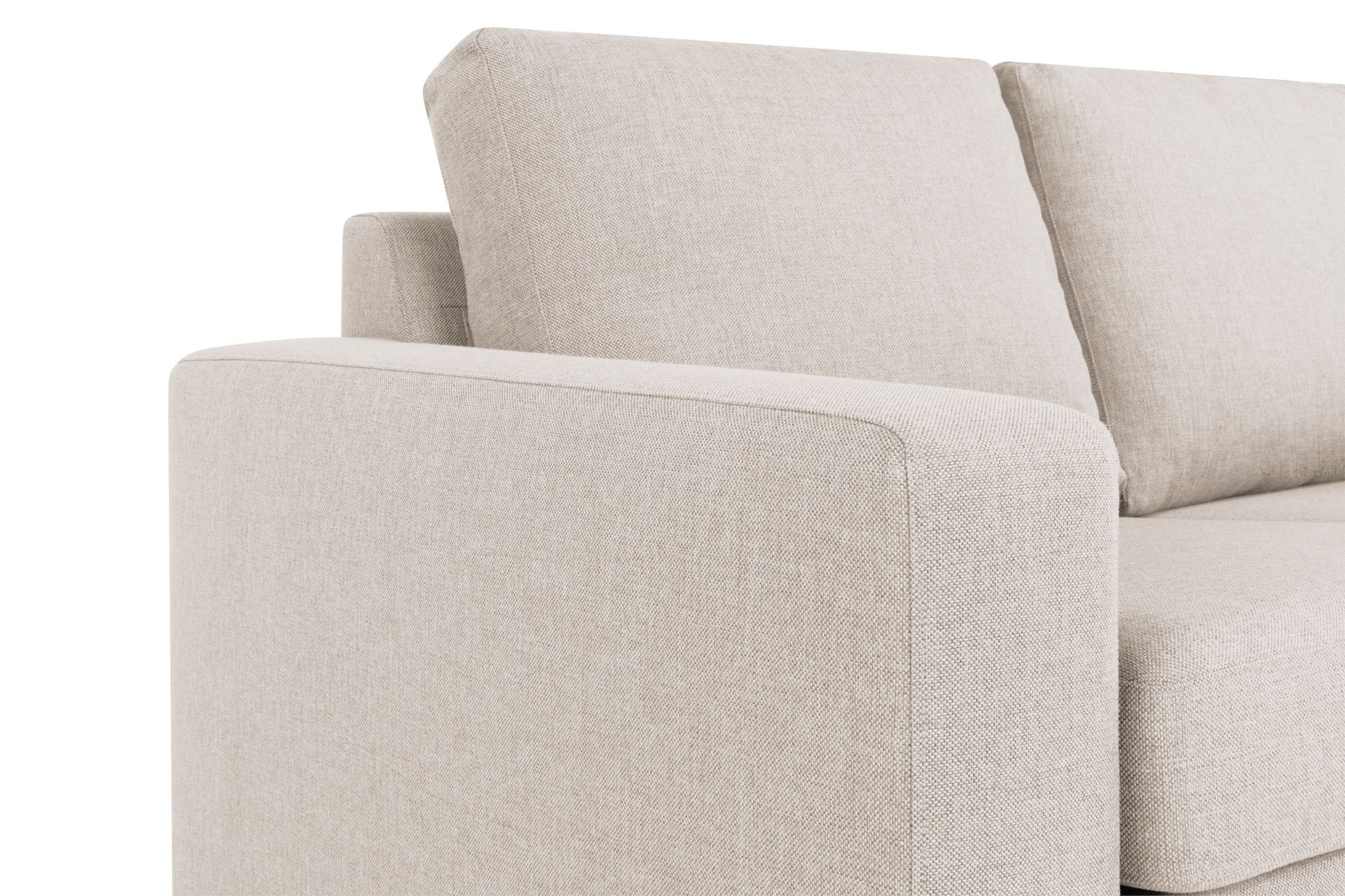 Crazy 3-seters Vendbar L-formet Sjeselongsofa i Stoff - Beige - Møbler - Sofaer - Sofa med sjeselong