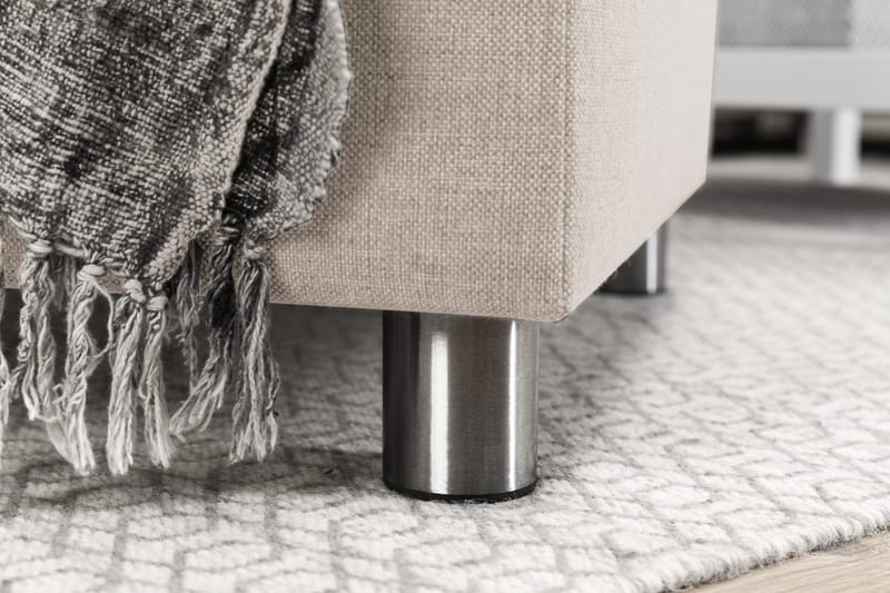 Crazy 3-seters Vendbar L-formet Sjeselongsofa i Stoff - Beige - Møbler - Sofaer - Sofa med sjeselong - 3 seters sofa med divan