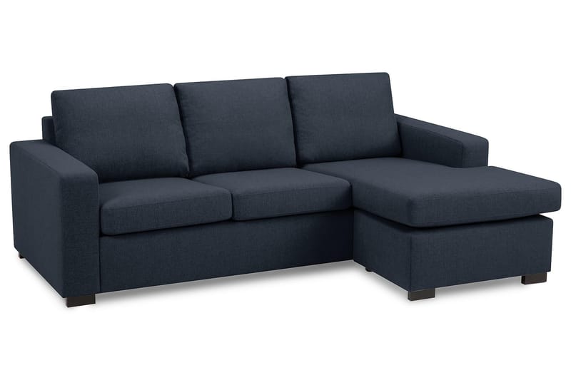 Crazy 3-seters Vendbar L-formet Sjeselongsofa i Stoff - Blå - Møbler - Sofaer - Sofa med sjeselong