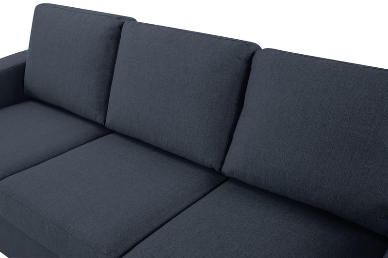 Crazy 3-seters Vendbar L-formet Sjeselongsofa i Stoff - Blå - Møbler - Sofaer - Sofa med sjeselong