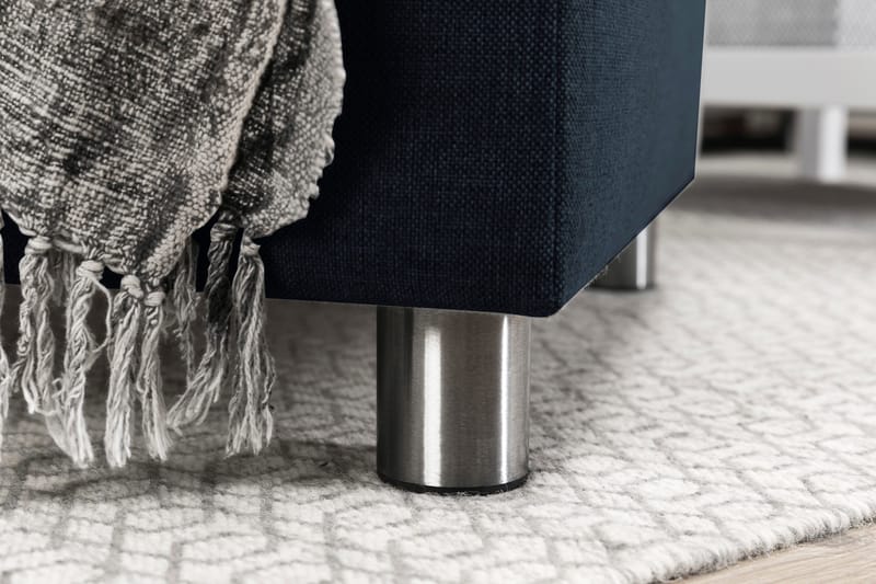 Crazy 3-seters Vendbar L-formet Sjeselongsofa i Stoff - Blå - Møbler - Sofaer - Sofa med sjeselong - 3 seters sofa med divan