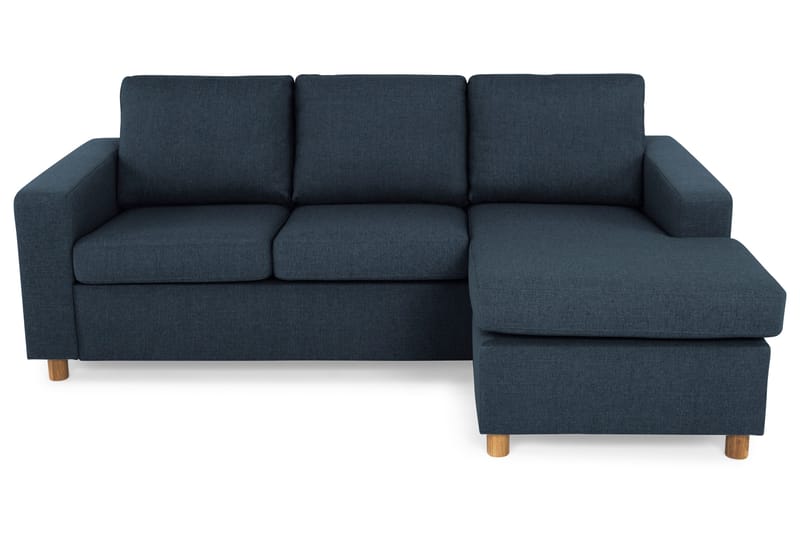 Crazy 3-seters Vendbar L-formet Sjeselongsofa i Stoff - Blå - Møbler - Sofaer - Sofa med sjeselong - 3 seters sofa med divan