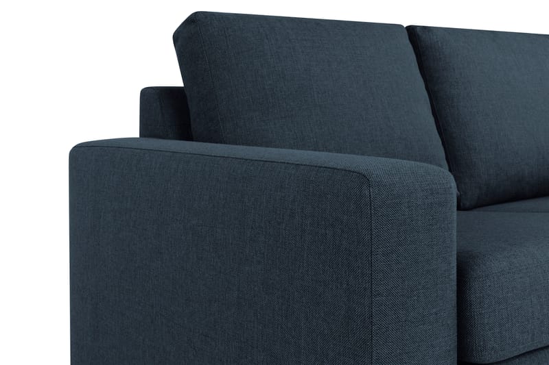 Crazy 3-seters Vendbar L-formet Sjeselongsofa i Stoff - Blå - Møbler - Sofaer - Sofa med sjeselong