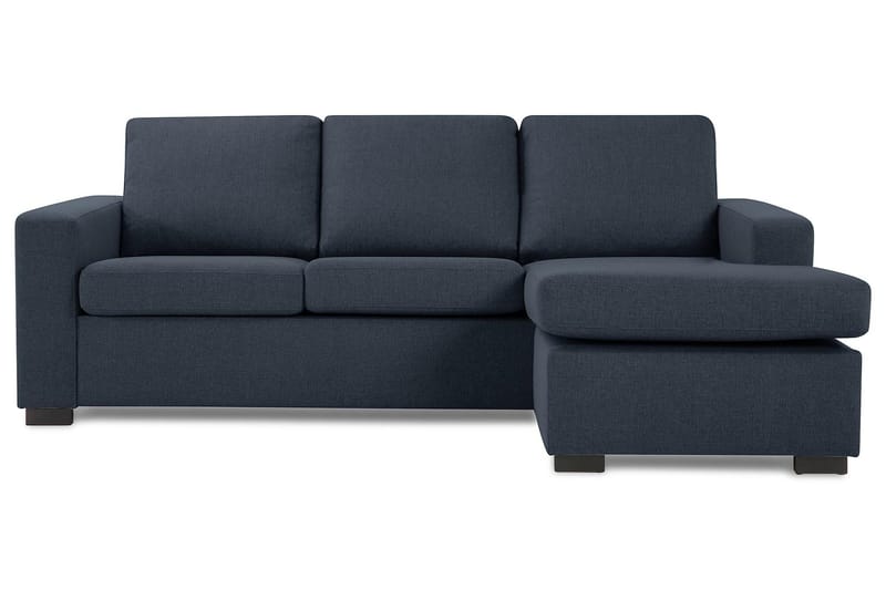 Crazy 3-seters Vendbar L-formet Sjeselongsofa i Stoff - Blå - Møbler - Sofaer - Sofa med sjeselong - 3 seters sofa med divan