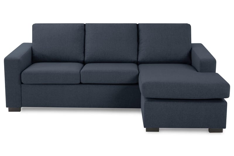 Crazy 3-seters Vendbar L-formet Sjeselongsofa i Stoff - Blå - Møbler - Sofaer - Sofa med sjeselong - 3 seters sofa med divan