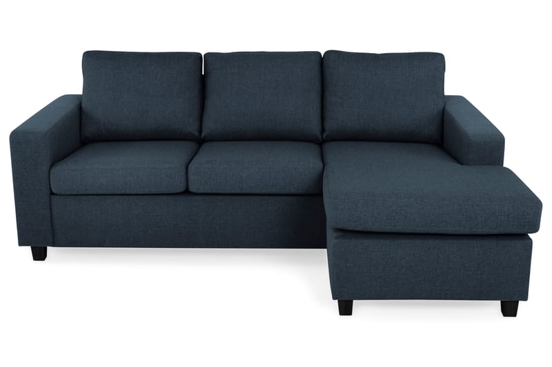 Crazy 3-seters Vendbar L-formet Sjeselongsofa i Stoff - Blå - Møbler - Sofaer - Sofa med sjeselong