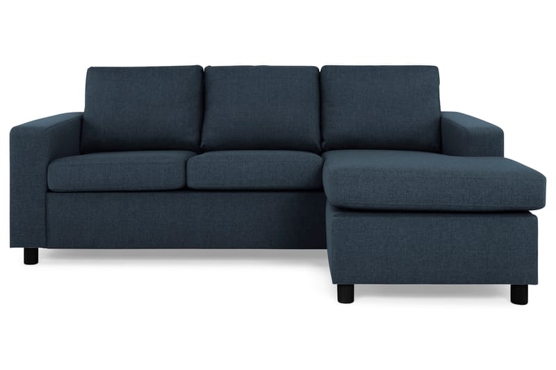 Crazy 3-seters Vendbar L-formet Sjeselongsofa i Stoff - Blå - Møbler - Sofaer - Sofa med sjeselong