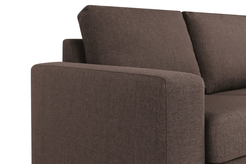 Crazy 3-seters Vendbar L-formet Sjeselongsofa i Stoff - Brun - Møbler - Sofaer - Sofa med sjeselong