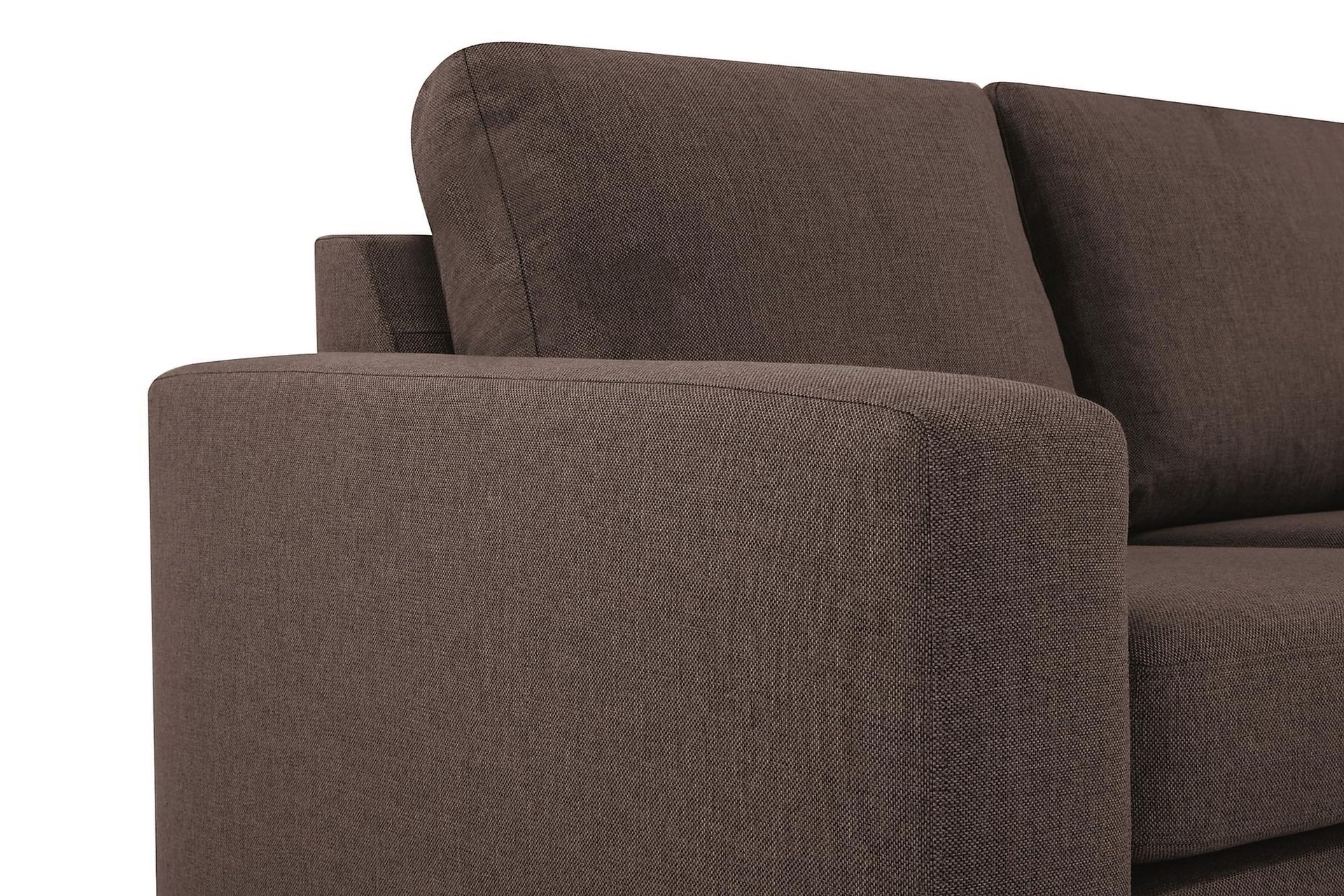 Crazy 3-seters Vendbar L-formet Sjeselongsofa i Stoff - Brun - Møbler - Sofaer - Sofa med sjeselong