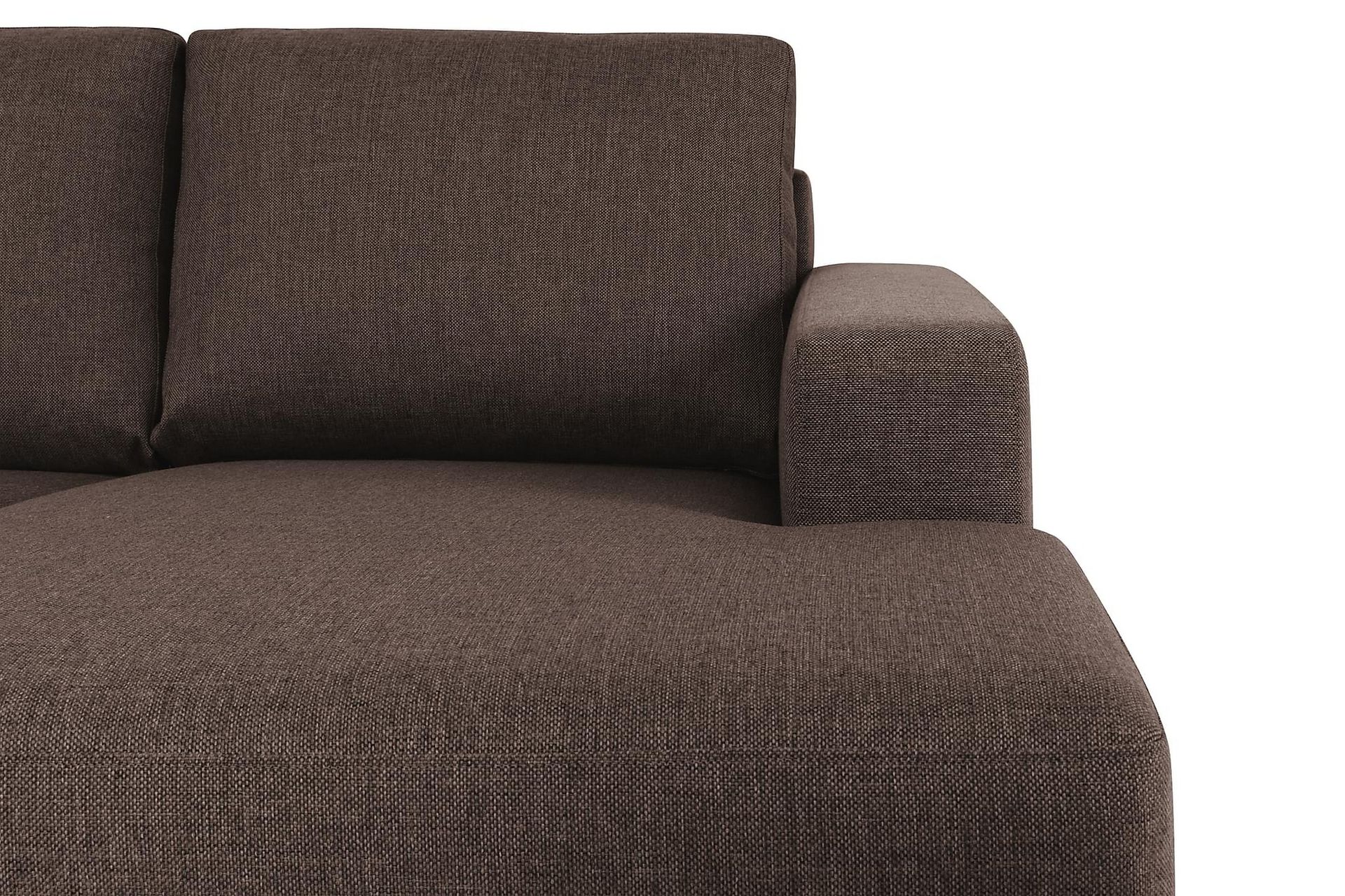 Crazy 3-seters Vendbar L-formet Sjeselongsofa i Stoff - Brun - Møbler - Sofaer - Sofa med sjeselong